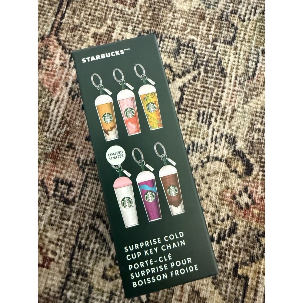 STARBUCKS SURPRISE COLD CUP KEY CHAIN NEW IN BOX UNOPENED MYSTERY CUP KEYCHAIN